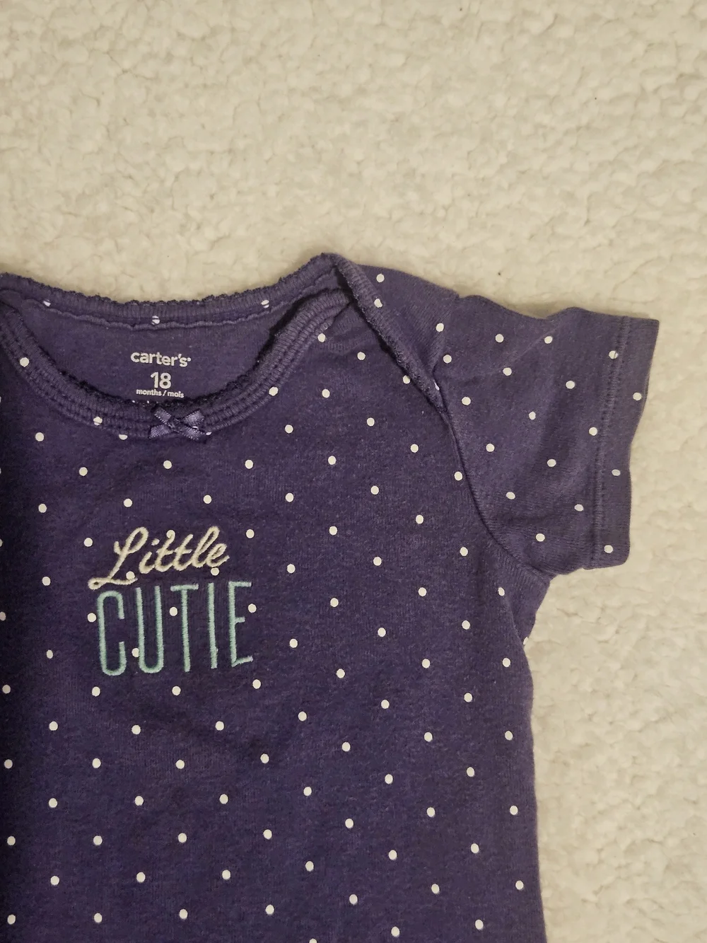 Carter's Baby Bodysuits, Cotton ,18 Months, Lot Of 2